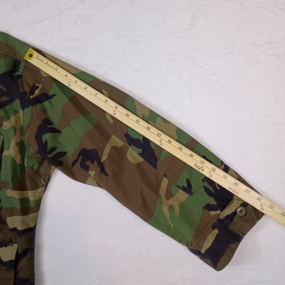 US Military BDU Combat Coat Woodland Camo Large X Short Mens Field Jacket - Picture 7 of 9